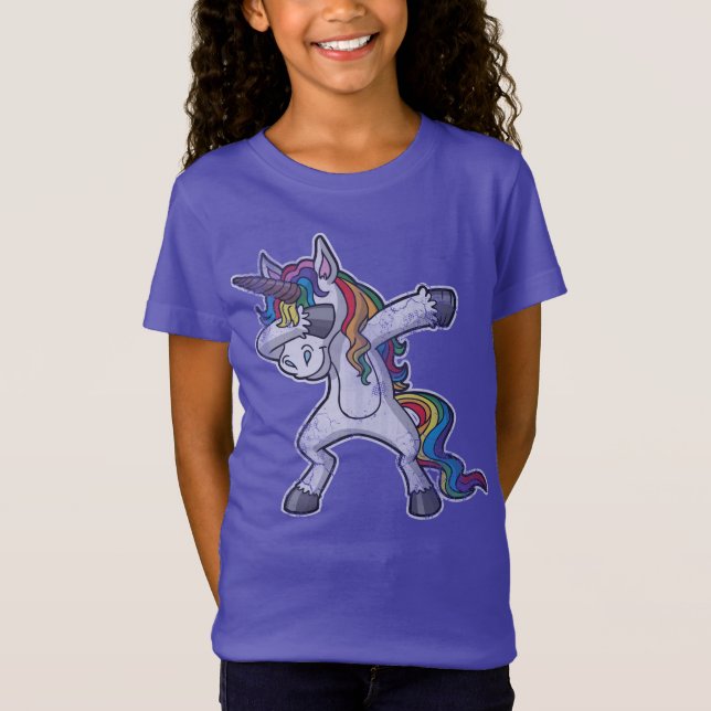 Niedlicher betupfender Unicorn T-Shirt (Vorderseite)