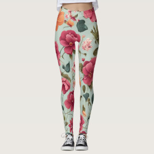 Niedlicher bezaubernder Blumenvektor Kunst Nahtlos Leggings