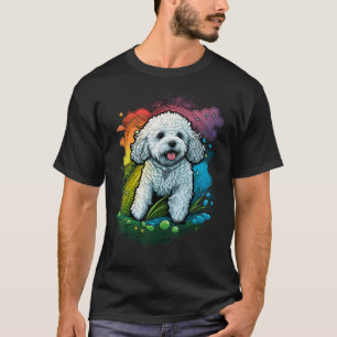 Niedlicher Bichon Frise Hund auf Bichon Frise Love T-Shirt