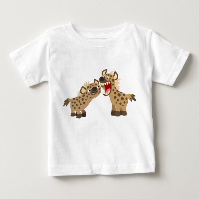 Niedlicher Big Teethed Cartoon Hyenas Baby T - Shi Baby T-shirt (Vorderseite)
