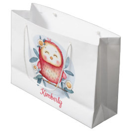 Niedlicher Bird Personalisiert Große Geschenktüte