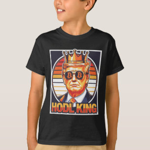 Niedlicher Bitcoin King Trump Crypto Shades Future T-Shirt