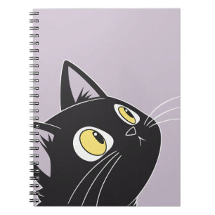 Niedlicher Black Cat Cartoon - Kinder-Notebook Notizblock
