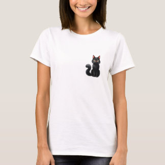 Niedlicher Black Cat T - Shirt