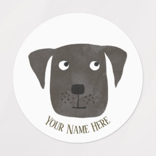 Niedlicher Black Labrador Retriever Hund Individue Etiketten
