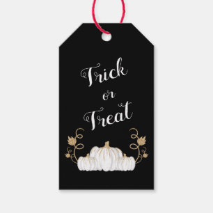 Niedlicher Black Pumpkin Trick oder Treat Hallowee Geschenkanhänger