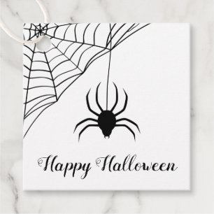 Niedlicher Black Spider Happy Halloween Geschenkanhänger