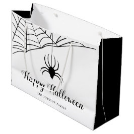 Niedlicher Black Spider Happy Halloween Große Geschenktüte