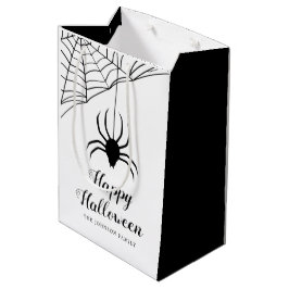 Niedlicher Black Spider Happy Halloween Mittlere Geschenktüte