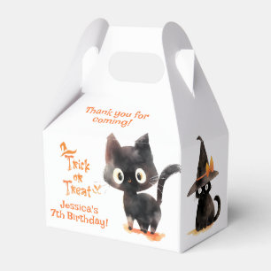 Niedlicher Black Trick oder Treat Halloween-Geburt Geschenkschachtel