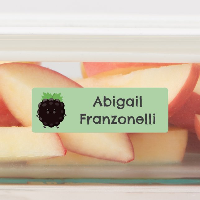 Niedlicher BlackBerry-Beere personalisierter Carto Etiketten (Befestigt)