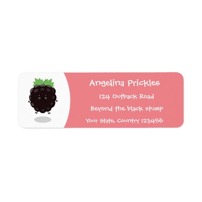 Niedlicher BlackBerry lila Cartoon (Vorne)