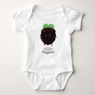 Niedlicher BlackBerry lila Cartoon Baby Strampler