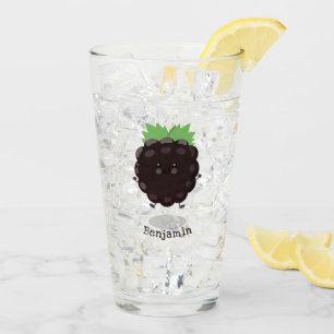 Niedlicher BlackBerry lila Cartoon Glas