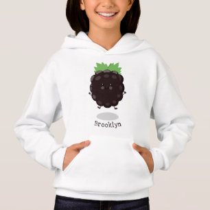 Niedlicher BlackBerry lila Cartoon Hoodie
