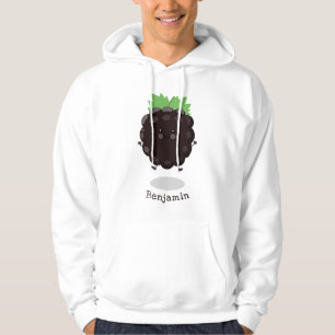 Niedlicher BlackBerry lila Cartoon Hoodie