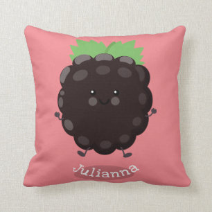 Niedlicher BlackBerry lila Cartoon Kissen