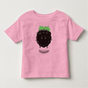 Niedlicher BlackBerry lila Cartoon Kleinkind T-shirt