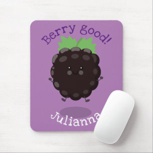 Niedlicher BlackBerry lila Cartoon Mousepad