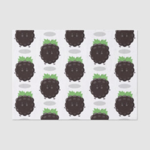 Niedlicher BlackBerry lila Cartoon Seidenpapier