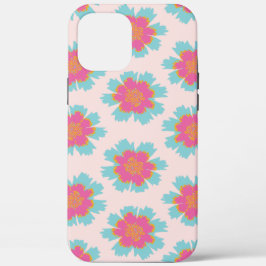 Niedlicher blau-rosa Blume Case-Mate iPhone Hülle