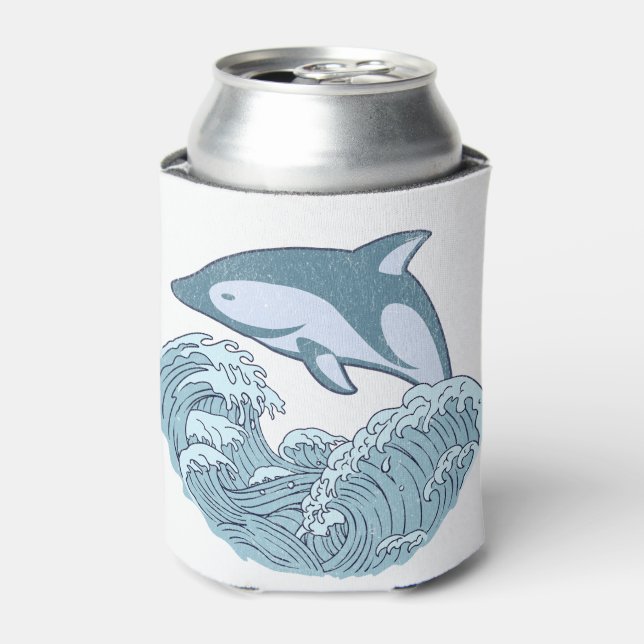 Niedlicher Blaudelphin Dosenkühler (Kanne Vorderseite)