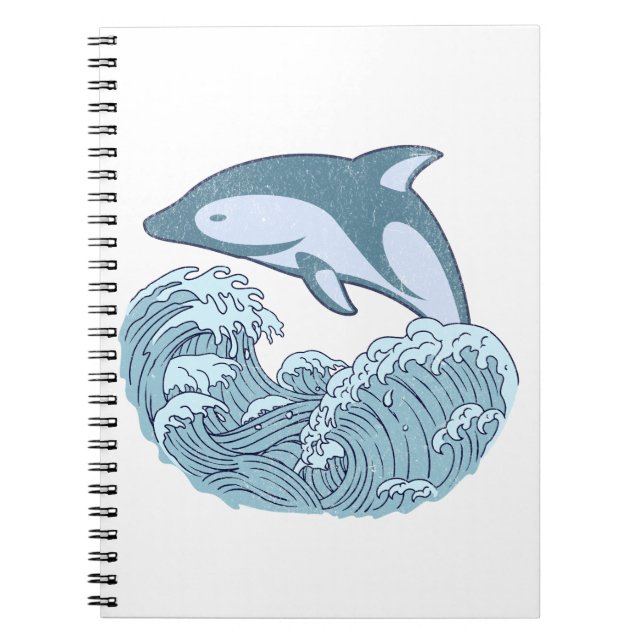 Niedlicher Blaudelphin Notizblock (Vorderseite)