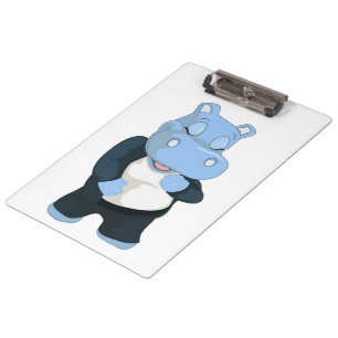 NIEDLICHER BLAUE HIPPO KLEMMBRETT