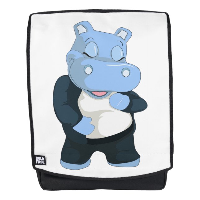 NIEDLICHER BLAUE HIPPO RUCKSACK (Vorderseite)