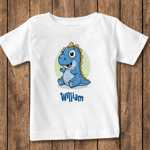 Niedlicher blauer Babydinosaurier Baby T-shirt