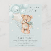 Niedlicher blauer Bär Bearly Wait Balloon Babydusc