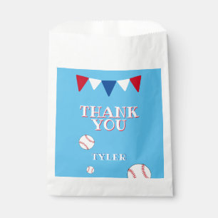 Niedlicher blauer Baseball-Kindergeburtstag danken Geschenktütchen