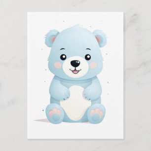 Niedlicher blauer Eisbär Postkarte