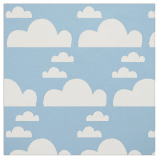Niedlicher blauer Himmel u. punktierte Linien Stoff