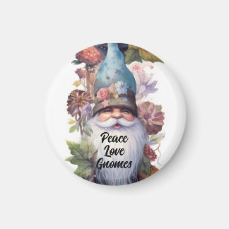 Niedlicher blauer Hut Gnome Peace Liebe Gnomes Magnet