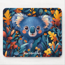 Niedlicher Blauer Koala-Bär Mousepad