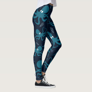 Niedlicher Blauer Kraken Leggings