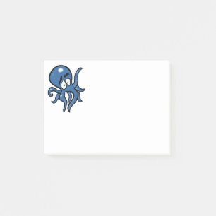 Niedlicher Blauer Kraken Post-it Klebezettel
