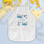 Niedlicher Blauer Krebstier Kinderschürze<br><div class="desc">Niedliche Blauer Krebs Meer Tiere Junge Name Kid`s Schürze. Dieses Design kommt mit niedlichen blauen Meerestieren zeichnend. Fügen Sie Ihren Namen hinzu und machen Sie eine niedliche Schürze für Kinder.</div>