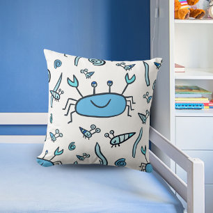 Niedlicher Blauer Krebstier Kissen