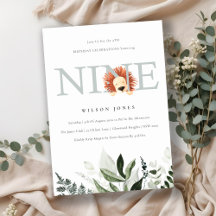 Niedlicher blauer Löwenfaden 9. Geburtstag