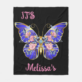 Niedlicher Blauer Rosa Goldbarmherziger Name Gebur Fleecedecke