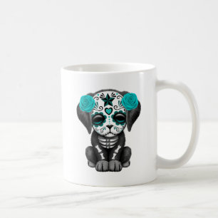 Niedlicher blauer Tag des toten Welpen-Hundes Tasse