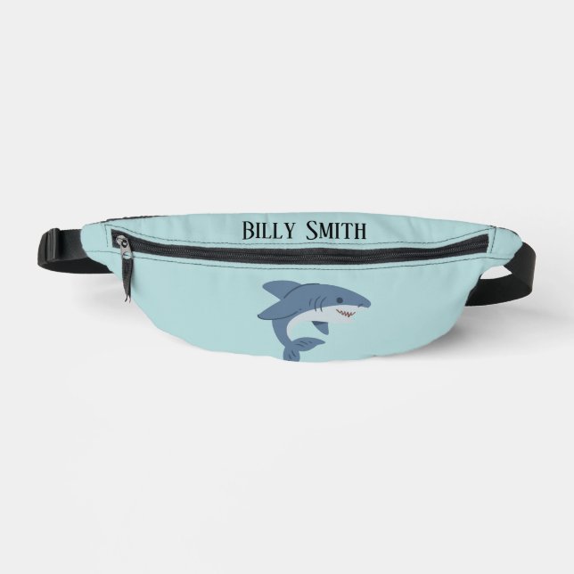 Niedlicher Blauhai personalisiert Bauchtasche (Vorderseite)