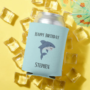 Niedlicher Blauhai personalisiert Dosenkühler