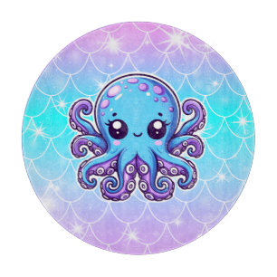 Niedlicher Blauoktopus Schneidebrett