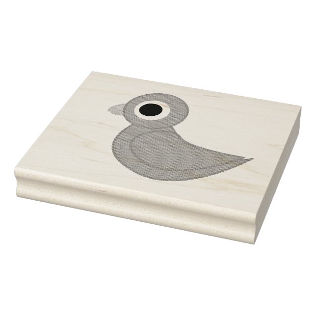 Niedlicher Blauvogel Gummistempel (Stempel)