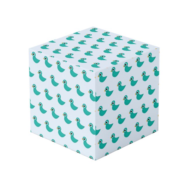 Niedlicher Blauvogel Würfel (Vorderseite Schrägansicht)