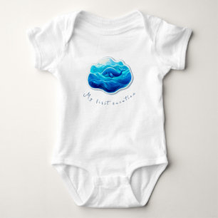 Niedlicher Blauwal Baby Strampler