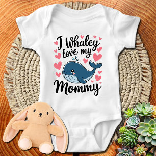 Niedlicher Blauwal I Whaley Liebe my Mommy Baby Strampler